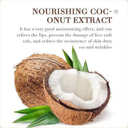 Coconut Moisturizing Lip Balm Anti-Dry Hydrating Removing Lip Wrinkles Dead Skin Lip Care Lasting Nourishment for Men Women