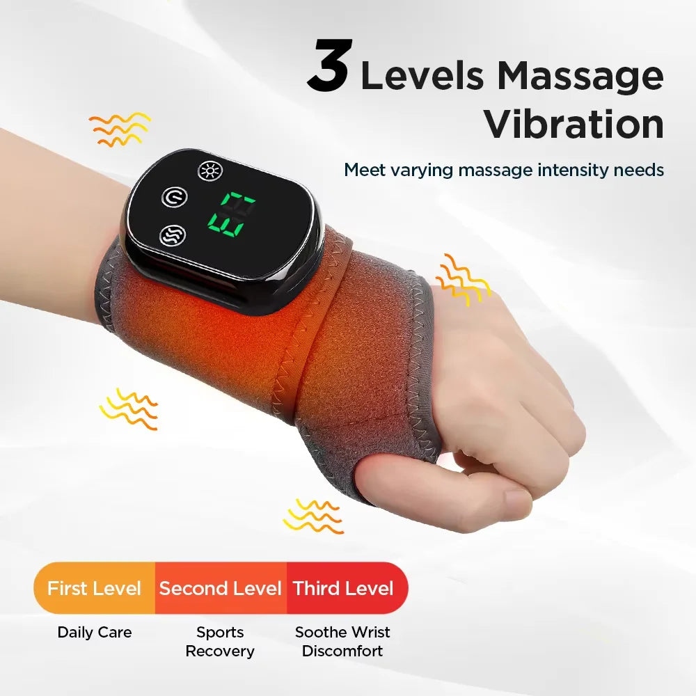 Electric Ankle Heat Massager Vibrator Foot Heating Wrist Band Guard Wrap Pad Sports Fitness Joint Care Heating Bracer Heath Care