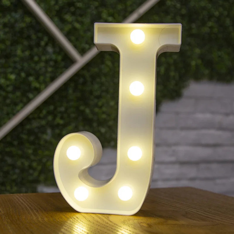 Alphabet Letter LED Nights Lights Number Lamp Decor Party Room Birthday Wall Wedding Home Decorations Personalised Ornaments