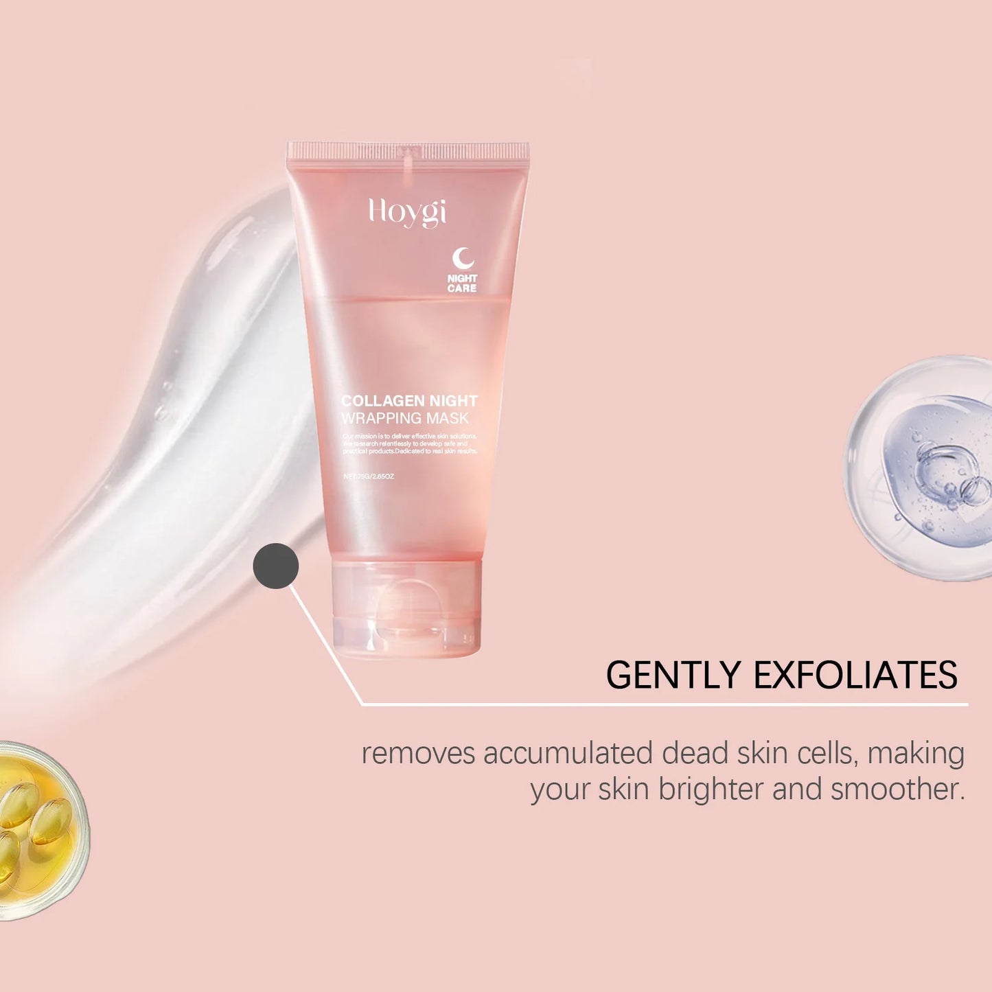 Collagen Peel Off Facial Mask Removes Blackheads & Oil Deeply Moisturizes Shrinks Pores Smoothes Fine Lines Brightens Skin Tone