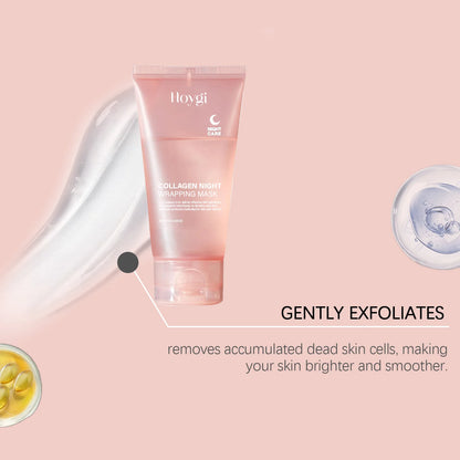 Collagen Peel Off Facial Mask Removes Blackheads & Oil Deeply Moisturizes Shrinks Pores Smoothes Fine Lines Brightens Skin Tone