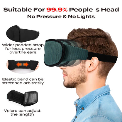 Eye Mask For Sleeping 3D Sleep Mask Blindfold Sleeping Aid Zero Eye Pressure Eyeshade 99% Blockout Light Eye Cover Slaapmasker