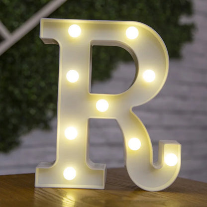 Alphabet Letter LED Nights Lights Number Lamp Decor Party Room Birthday Wall Wedding Home Decorations Personalised Ornaments