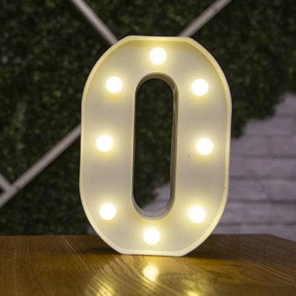 Alphabet Letter LED Nights Lights Number Lamp Decor Party Room Birthday Wall Wedding Home Decorations Personalised Ornaments