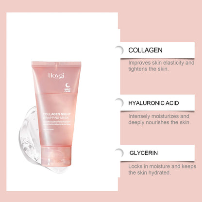 Collagen Peel Off Facial Mask Removes Blackheads & Oil Deeply Moisturizes Shrinks Pores Smoothes Fine Lines Brightens Skin Tone