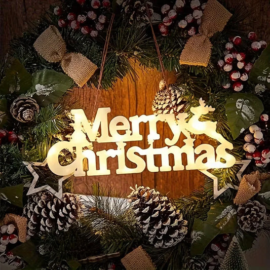 LED 3D Merry Christmas Letter Marquee Light Table Sign Festive Holiday Party Decoration Home Desk Ornament Xmas Lighting Decor