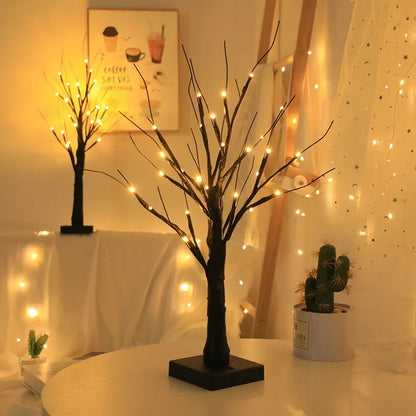 25LED DIY Birch Tree Lights USB Powered Decorative Lamp Indoor Outdoor for Wedding Home Party Landscape Lighting