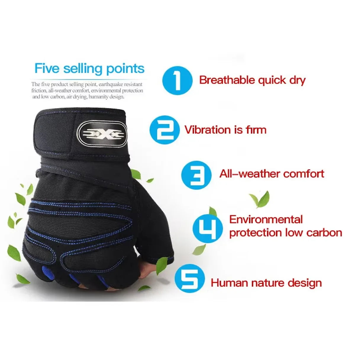 Men's Fitness Gloves Women's Fitness Weightlifting Wristband Gloves Fitness Training Sports Exercise Mountaineering Gloves