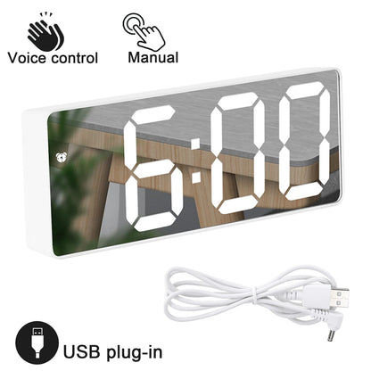 Latest Digital Clock LED Alarm Clock Bedroom Electronic Desktop Clock With Temperature Display Adjustable Brightness 12/24 Hours