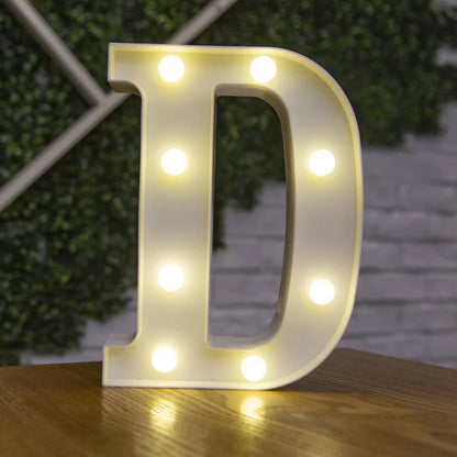 Alphabet Letter LED Nights Lights Number Lamp Decor Party Room Birthday Wall Wedding Home Decorations Personalised Ornaments