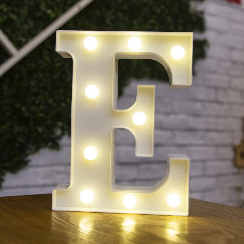 Alphabet Letter LED Nights Lights Number Lamp Decor Party Room Birthday Wall Wedding Home Decorations Personalised Ornaments