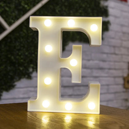 Alphabet Letter LED Nights Lights Number Lamp Decor Party Room Birthday Wall Wedding Home Decorations Personalised Ornaments