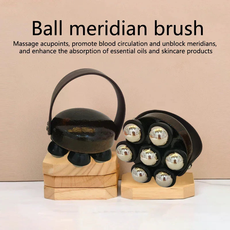 Handheld Ball Massager Body Beauty Meridian Brush Waist Beautiful Legs Muscle Kneads Relaxation Comfortable And Gentle Tool