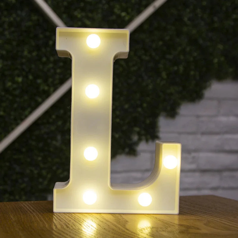 Alphabet Letter LED Nights Lights Number Lamp Decor Party Room Birthday Wall Wedding Home Decorations Personalised Ornaments