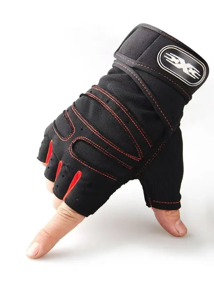 Men's Fitness Gloves Women's Fitness Weightlifting Wristband Gloves Fitness Training Sports Exercise Mountaineering Gloves