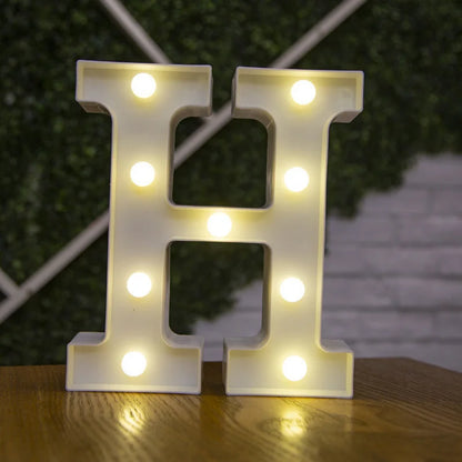 Alphabet Letter LED Nights Lights Number Lamp Decor Party Room Birthday Wall Wedding Home Decorations Personalised Ornaments
