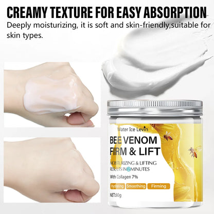 Bee Venom Firming and Lifting Cream - 80g, 2 Minutes Absorbent, Non-Greasy and Moisturizing, Suitable for Light Skin Tone, Alcohol-Free Formula, Brightening Evenly and Shiny