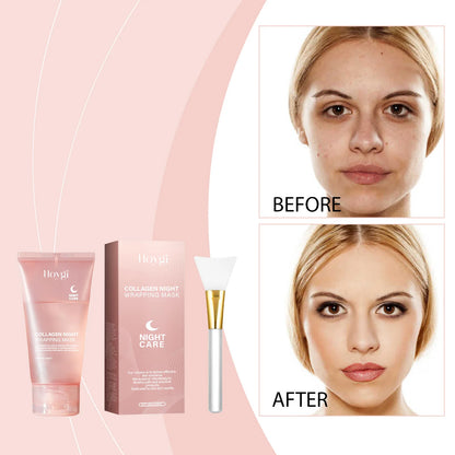 Collagen Peel Off Facial Mask Removes Blackheads & Oil Deeply Moisturizes Shrinks Pores Smoothes Fine Lines Brightens Skin Tone