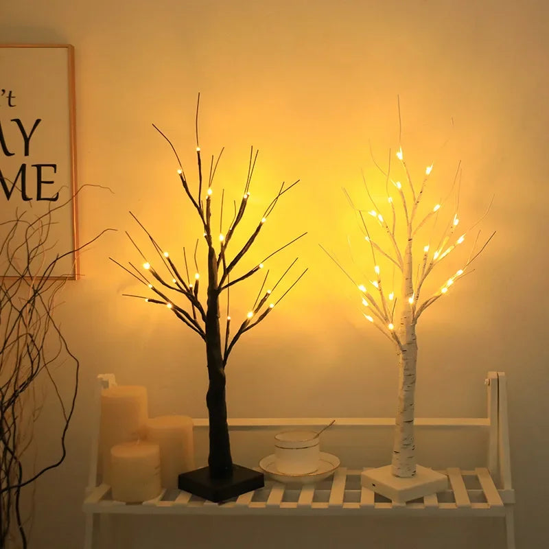 25LED DIY Birch Tree Lights USB Powered Decorative Lamp Indoor Outdoor for Wedding Home Party Landscape Lighting