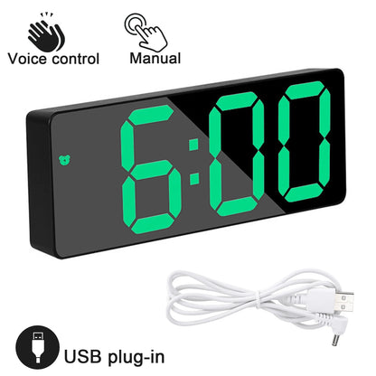 Latest Digital Clock LED Alarm Clock Bedroom Electronic Desktop Clock With Temperature Display Adjustable Brightness 12/24 Hours