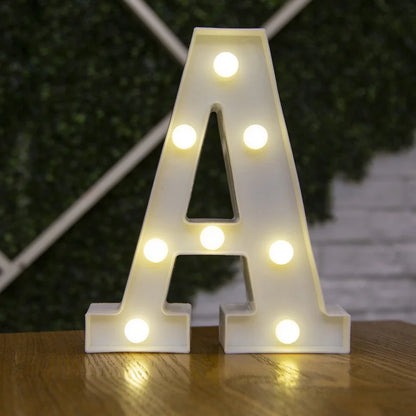 Alphabet Letter LED Nights Lights Number Lamp Decor Party Room Birthday Wall Wedding Home Decorations Personalised Ornaments